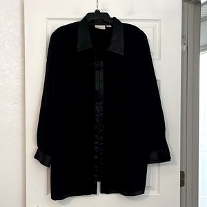 WOMEN’S PLUS SIZE BUTTON DOWN 3/4 SLEEVE BLOUSE : SIZE 3X